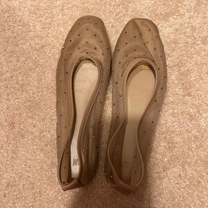 H&M Tan Studded Flats